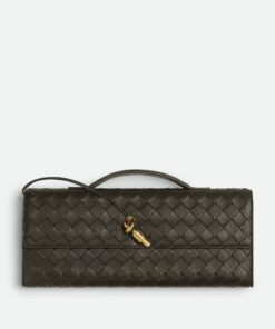 Leather Clutch Khaki