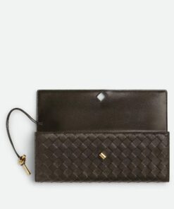 Leather Clutch Khaki