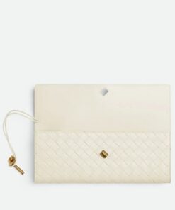 Leather Clutch Sea salt