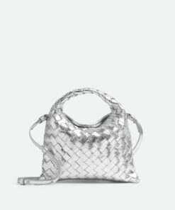 Mini Hop Crossbody Bag - Silver