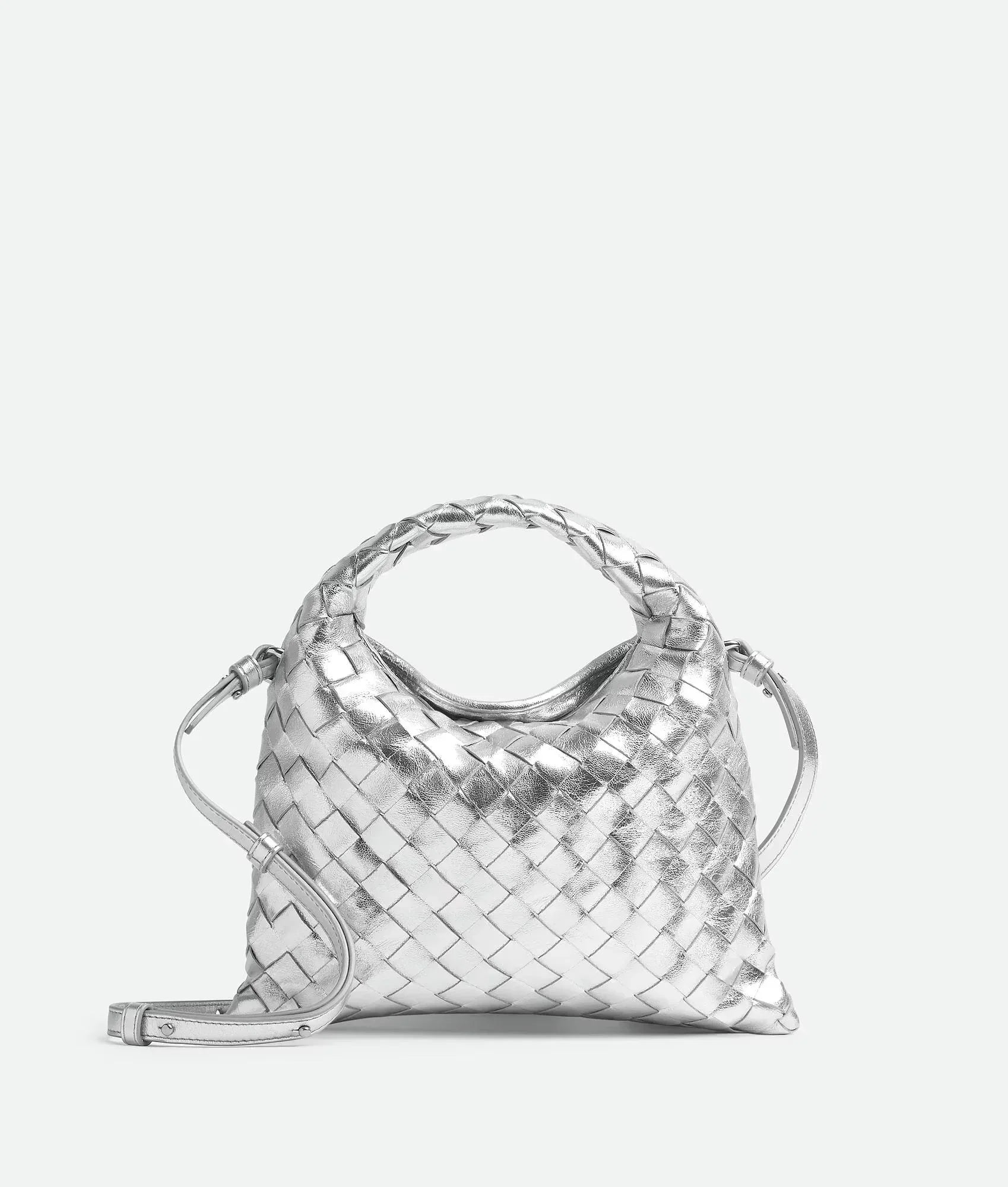 Mini Hop Crossbody Bag - Silver