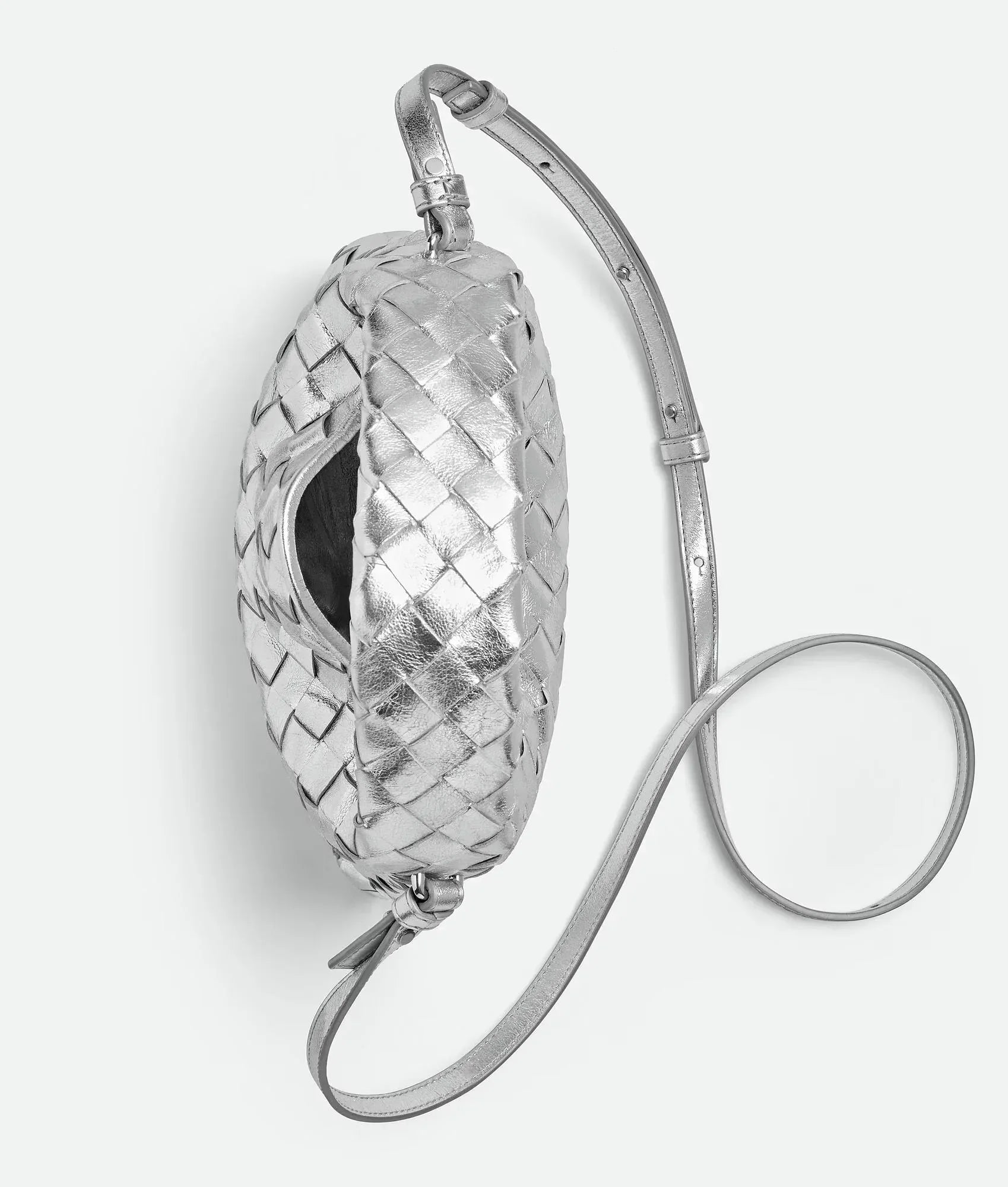 Mini Hop Crossbody Bag - Silver