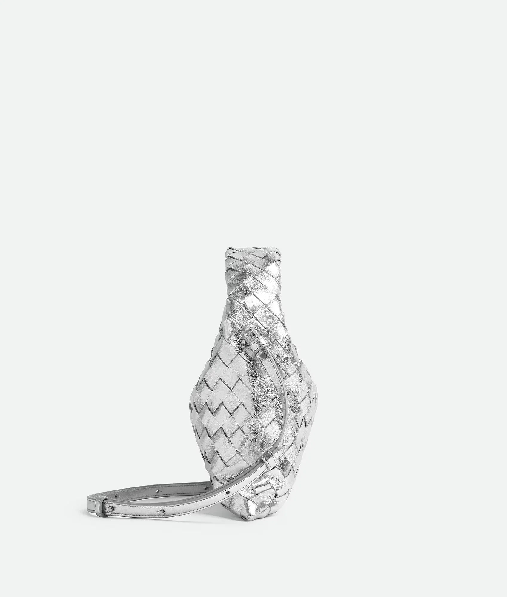 Mini Hop Crossbody Bag - Silver