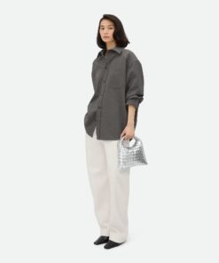 Mini Hop Crossbody Bag - Silver
