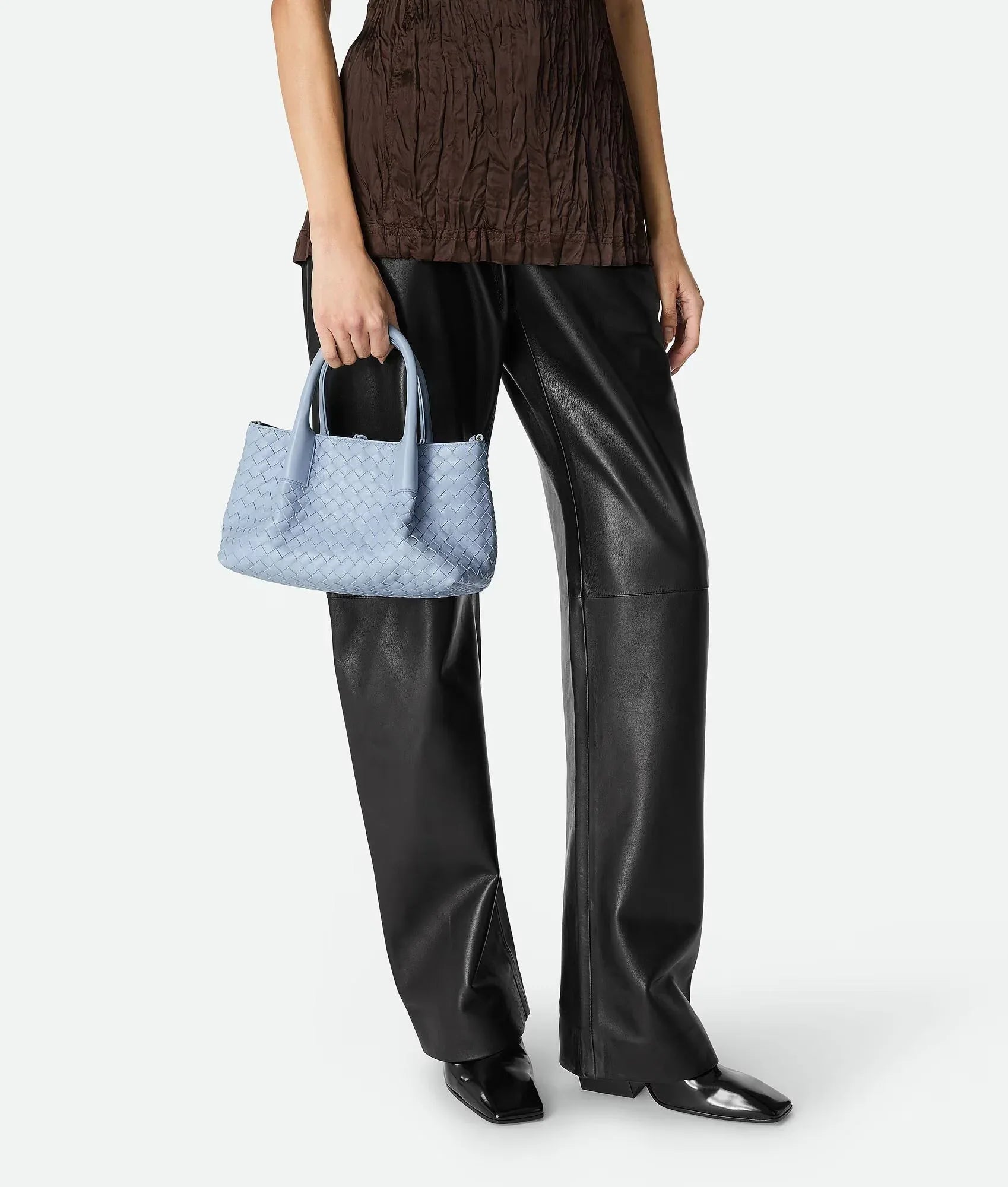 Small Leather Crossbody Bag Blue