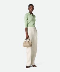 Small Leather Crossbody Bag Ecru/Matcha