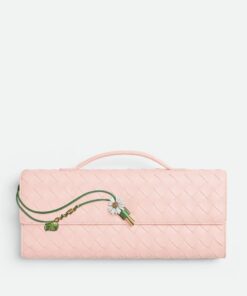 Leather Clutch Rose