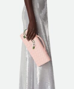 Leather Clutch Rose