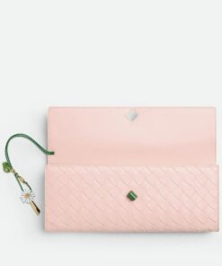 Leather Clutch Rose
