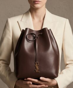Smooth Leather Bucket Bag 37 – Dark Brown Smooth Leather (Gold Hardware)