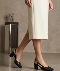 Classic Cap Toe Slingback Heels