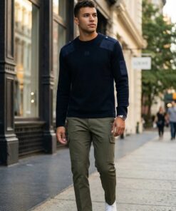 Patchwork Shoulder Knit Sweater