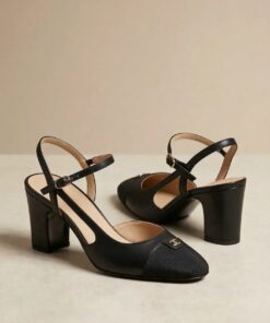 Classic Cap Toe Slingback Heels