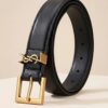 CASSANDRE Thin Belt with square buckle in box Saint Laurent Leather
