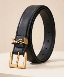 CASSANDRE Thin Belt with square buckle in box Saint Laurent Leather