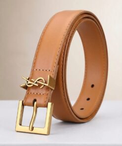 CASSANDRE Thin Belt with square buckle in box Saint Laurent Leather