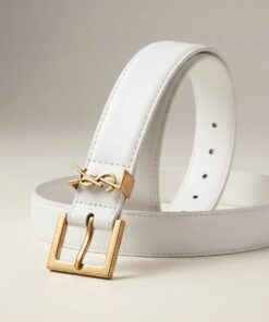 CASSANDRE Thin Belt with square buckle in box Saint Laurent Leather