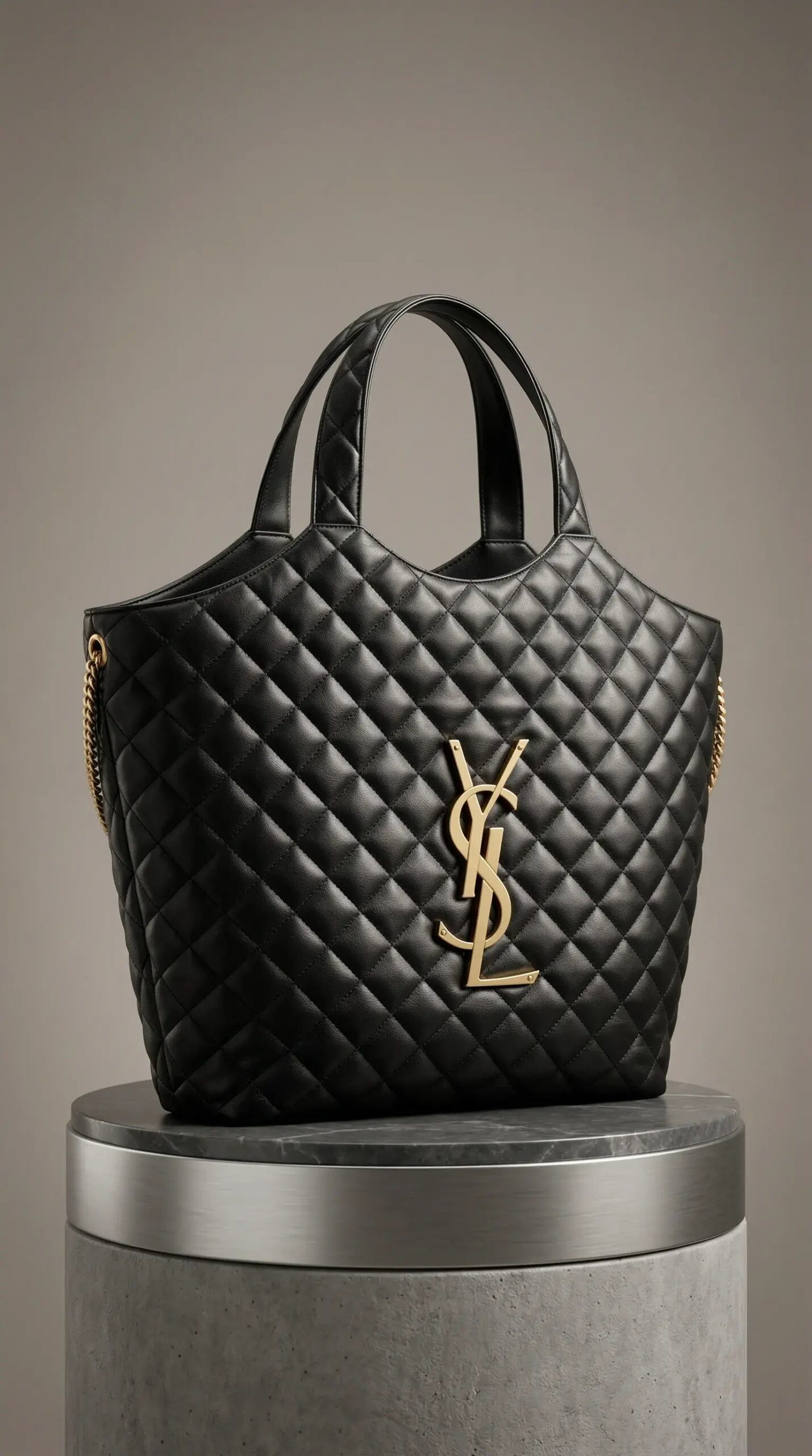 ICARE maxi shopping bag in lambskin leather with a quilted effect.