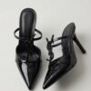 Cassandra Sandal in patent leather - Black