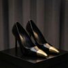 Metal Toe Pumps – Black