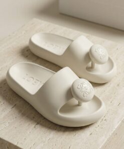 Platform Slide Sandal - White