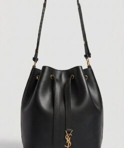 Smooth Leather Bucket Bag 37 – Black Smooth Leather (Gold Hardware)