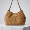 Chain Handle Hobo Bag - Caramel Suede