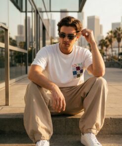 Multicolor Graphic Tee – White