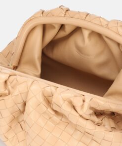 Intrecciato Leather Clutch Pouch