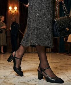 Classic Cap Toe Slingback Heels