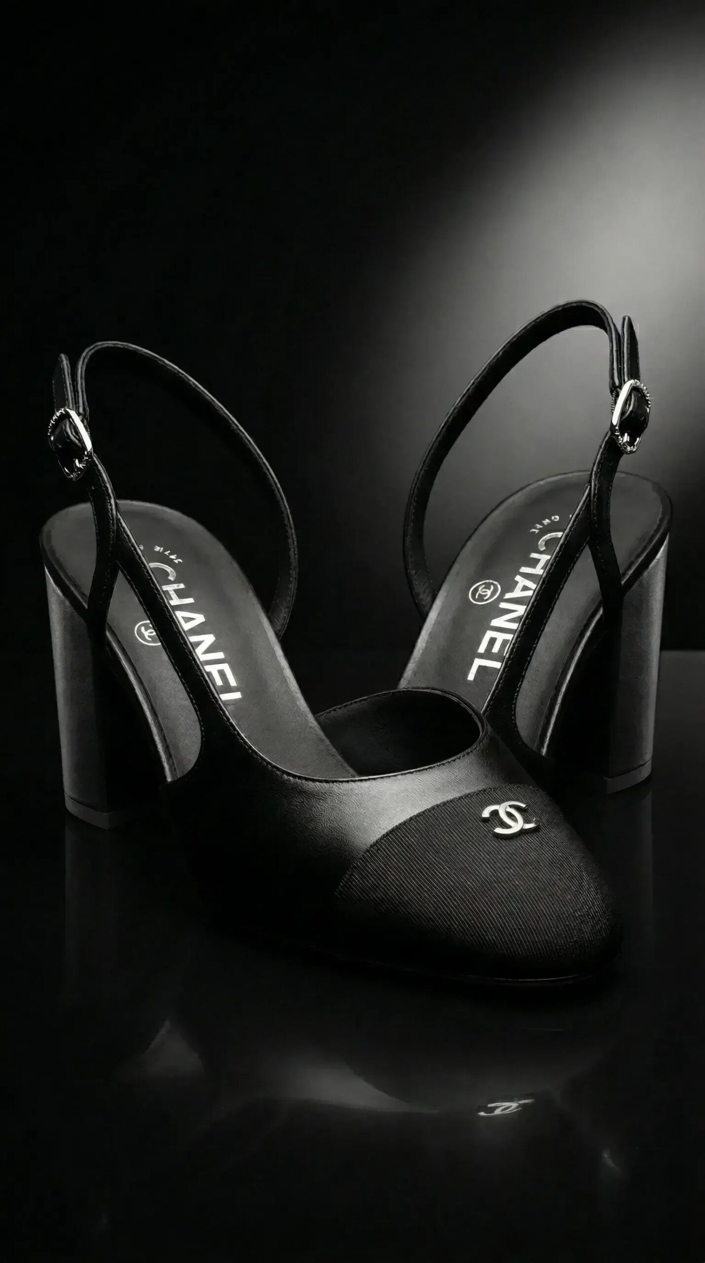 Classic Cap Toe Slingback Heels