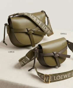 Dual Mini Leather Crossbody Bag - Dark Green
