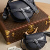 Dual Mini Leather Crossbody Bag - Black