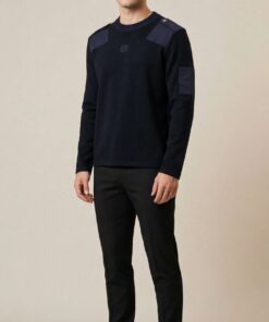 Patchwork Shoulder Knit Sweater