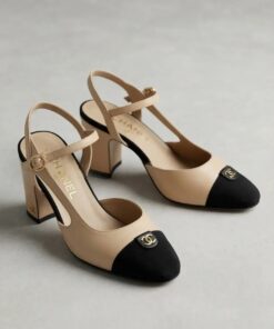 Classic Cap Toe Slingback Heels