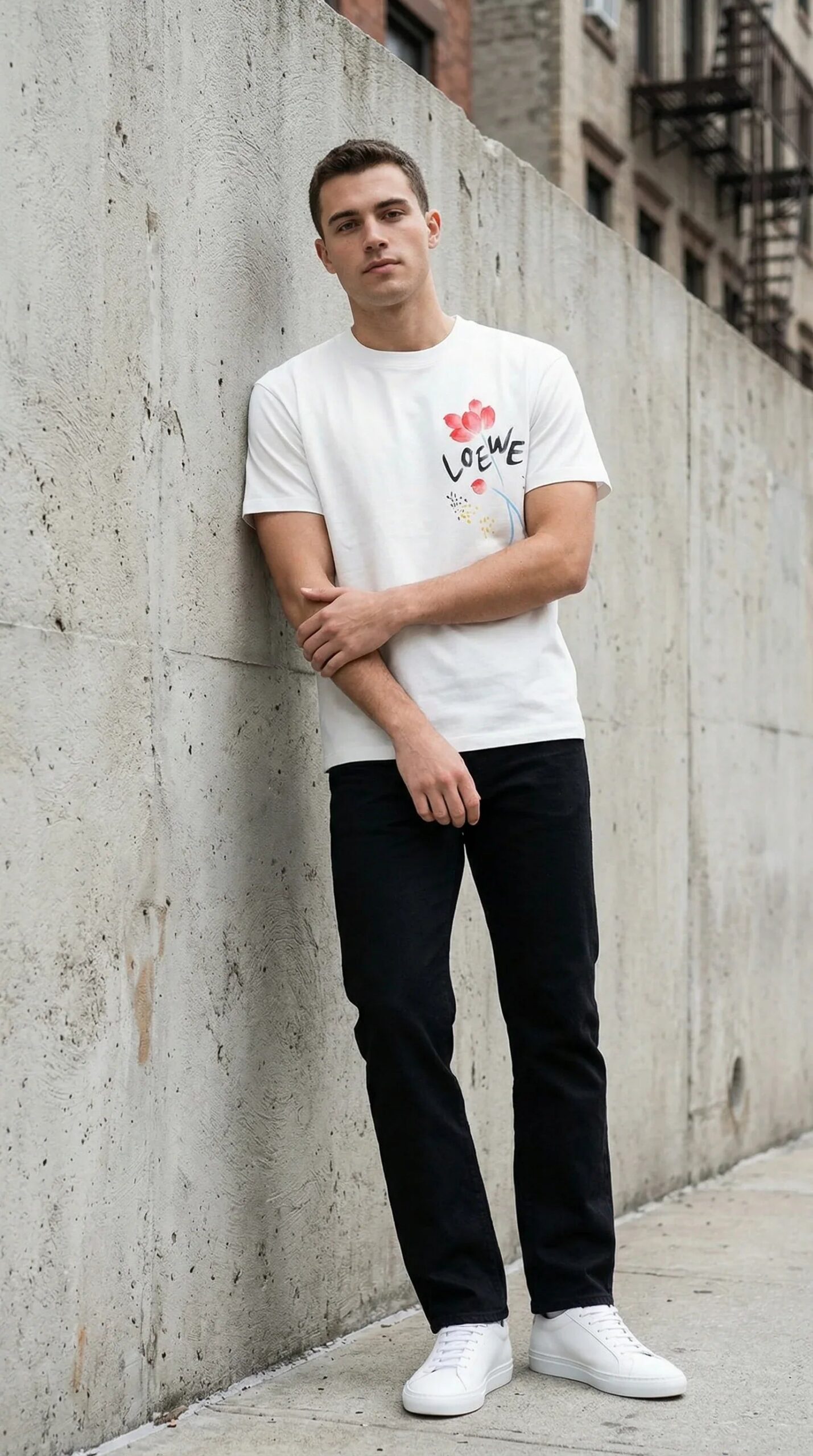 Floral Graphic Heavyweight Tee - White