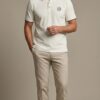 Contrast Trim Piqué Polo - White
