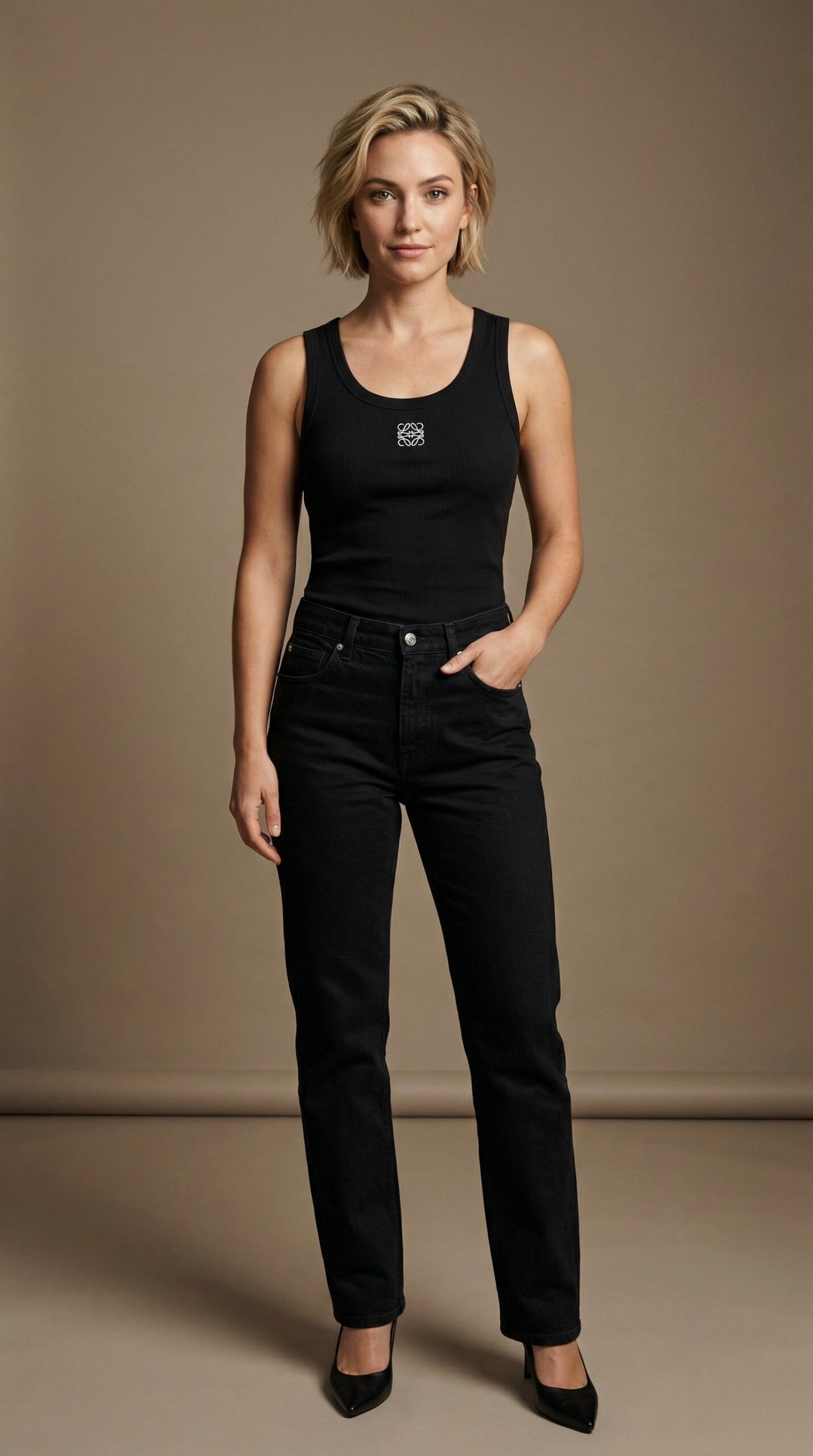 Ribbed Tank Top - Black