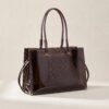 PVC and Leather Tote Bag - Black