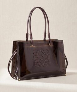 PVC and Leather Tote Bag - Black