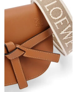 ual Mini Leather Crossbody Bag - Tan