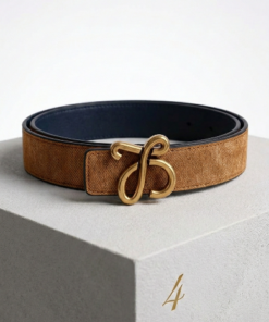 Reversible Bombé Leather Belt - Tan