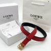 Reversible Smooth Leather Belt - Red