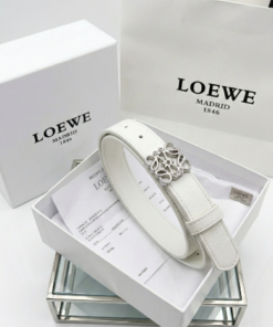 Reversible Smooth Leather Belt - White