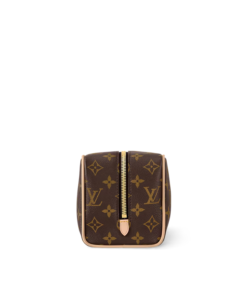 Monogram Dopp Kit Toiletry Bag Brown