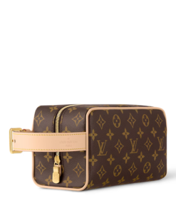 Monogram Dopp Kit Toiletry Bag Brown