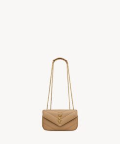LOULOU MINI in lambskin leather – Beige