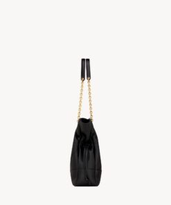 JAMIE SHOPPING BAG in lambskin leather – Black