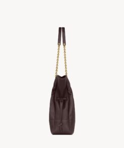 JAMIE SHOPPING BAG in lambskin leather – Brown