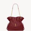 JAMIE SHOPPING BAG in lambskin leather – Burgundy